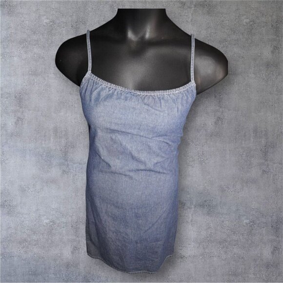 Vintage Old Navy Blue Jeans Chambray Mini Dress Women’s Size 1 | Y2K 2000s - Picture 1 of 12